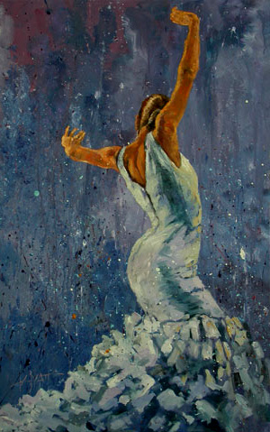 Flamenco on Blue
