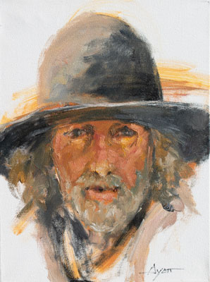 Mountain Man Felt Hat by Hyatt Moore - Painter