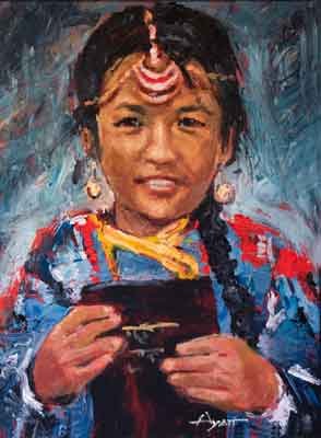 Nepali Child with Bible